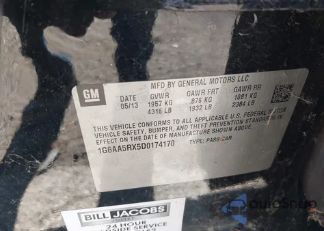 2013 Cadillac Ats Standard from USA, damaged, VIN 1G6AA5RX5D0174170